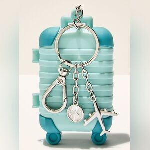 Bath & Body Works Teal and Silver Keychain